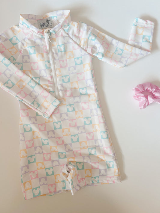 Pastel Mouse One Piece Swimsuit