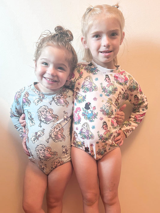 Reversible One Piece Swimsuit (Ice Sisters/Princess)