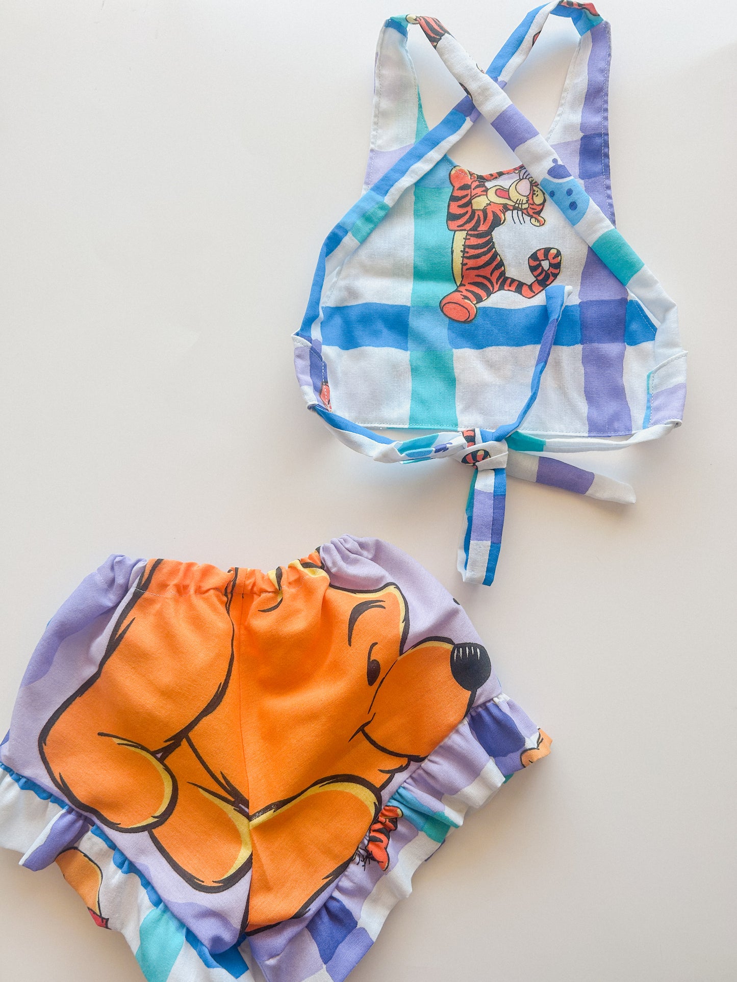 Pooh Crop Top & Ruffle Short Set (2-3T)
