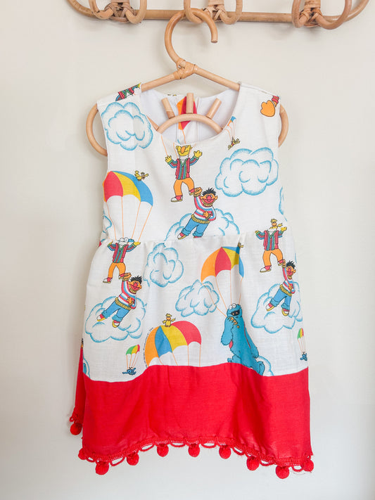 Sesame Button Back Dress (2-3T)