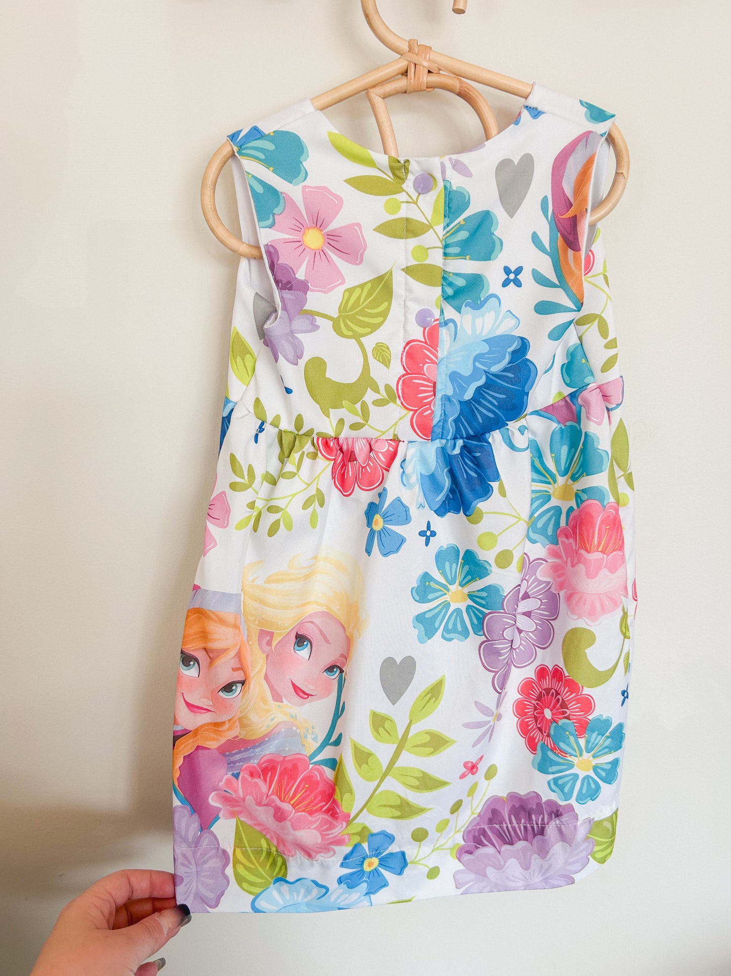 Frozen Button Back Dress (2-3T)