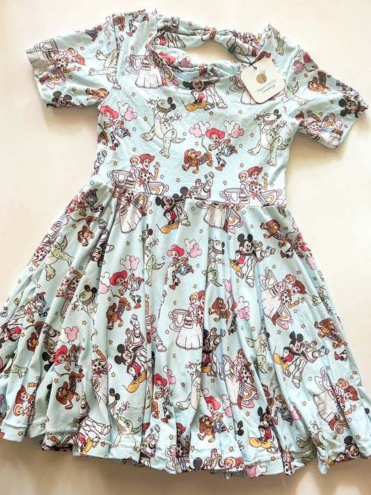 Toys Dress (Bow Back Style - Size 5/6)