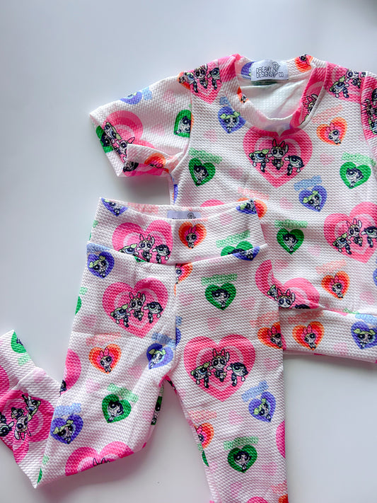 Power Girls Tee & Leggings Set