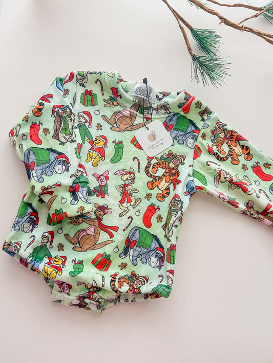 Christmas Bear Cozy Romper