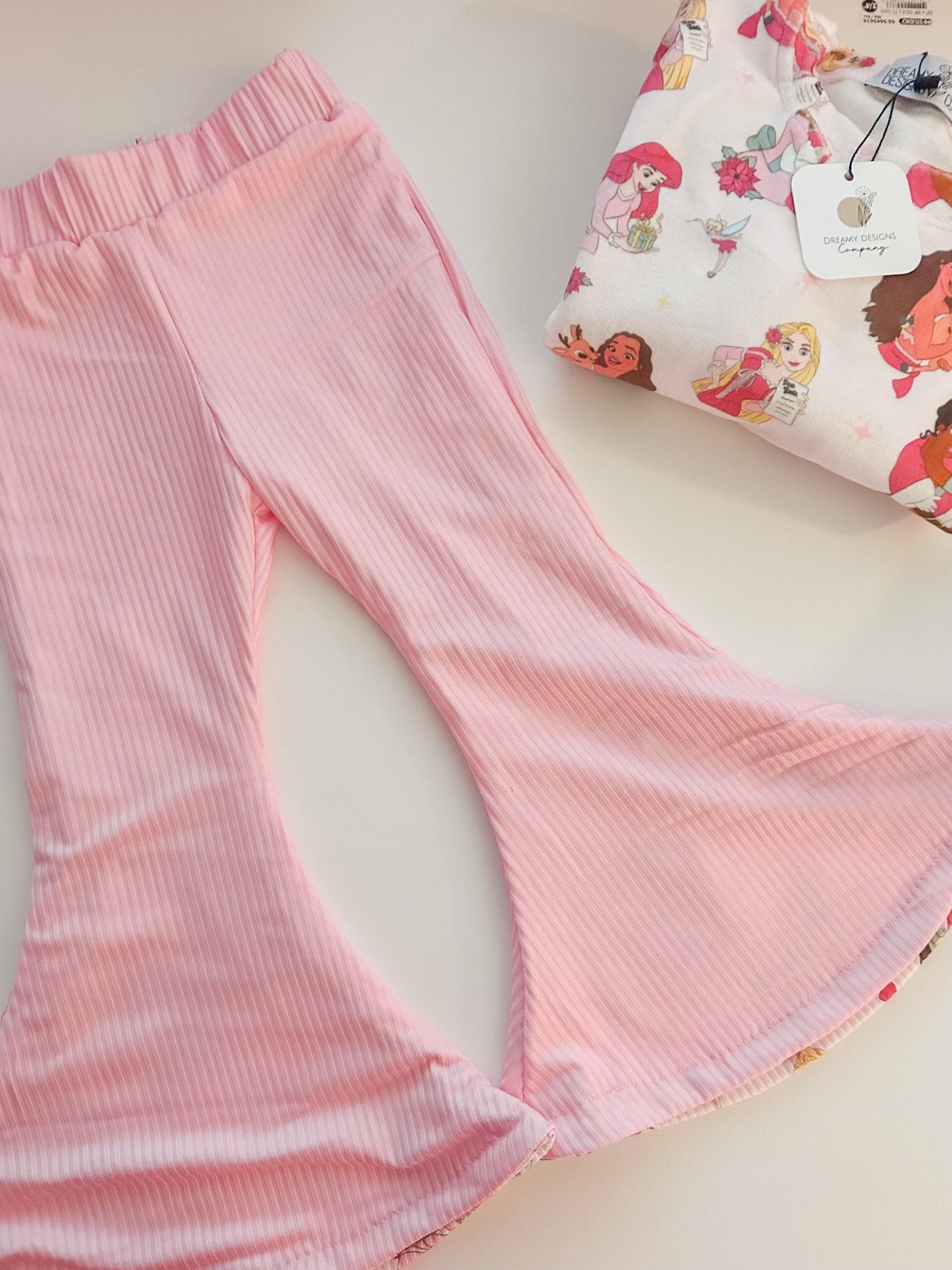 Reversible Ribbed Bell Bottoms (Princess/Pink)