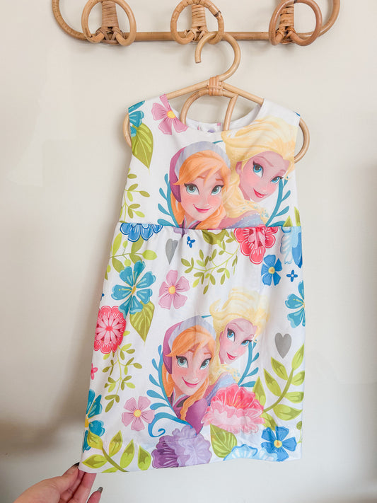 Frozen Button Back Dress (2-3T)