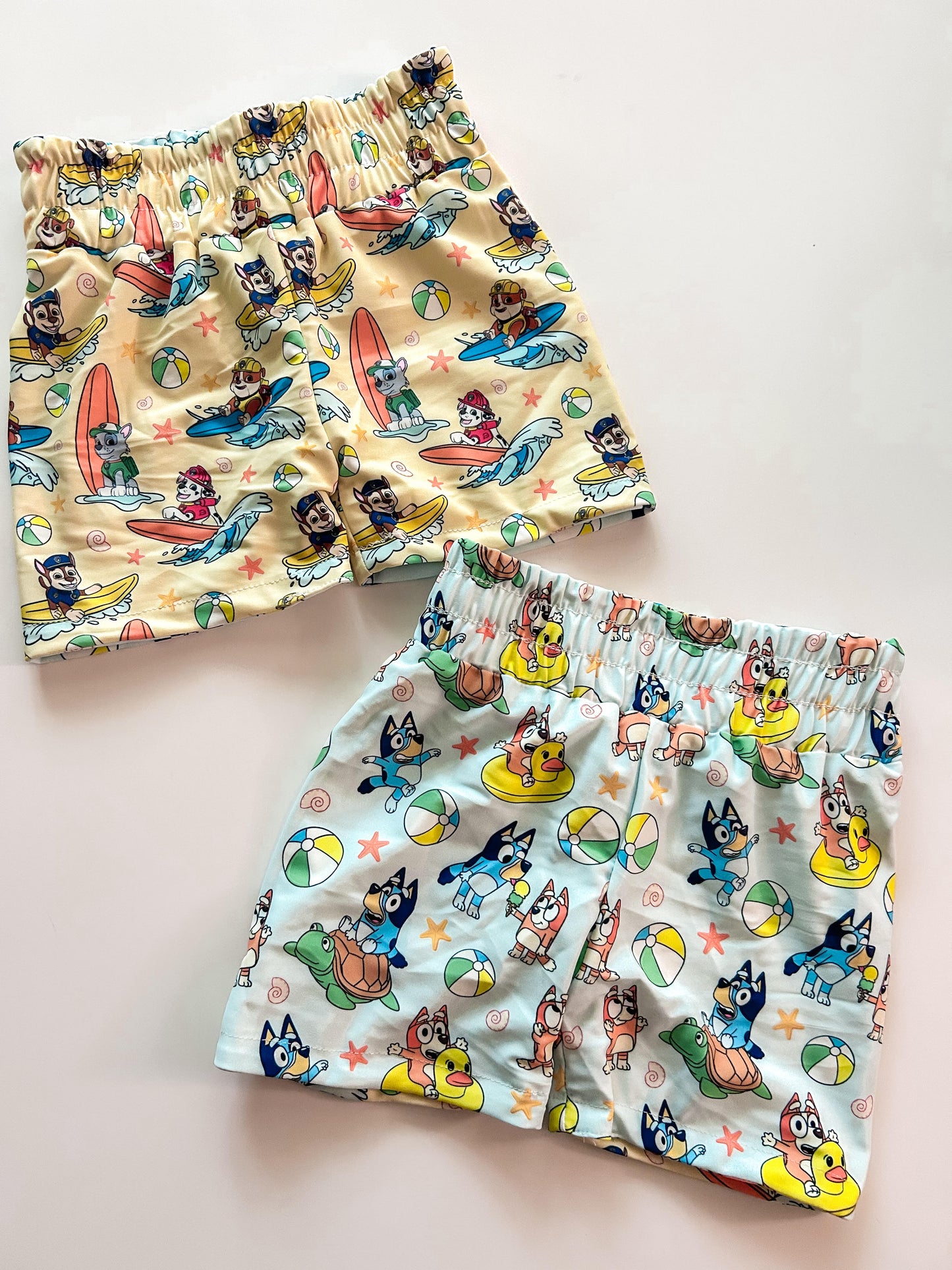 Beach Patrol/Blue Heeler Reversible Swim Trunks