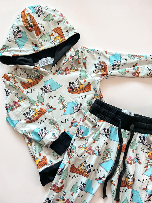 Mouse Camping Hoodie & Jogger Set